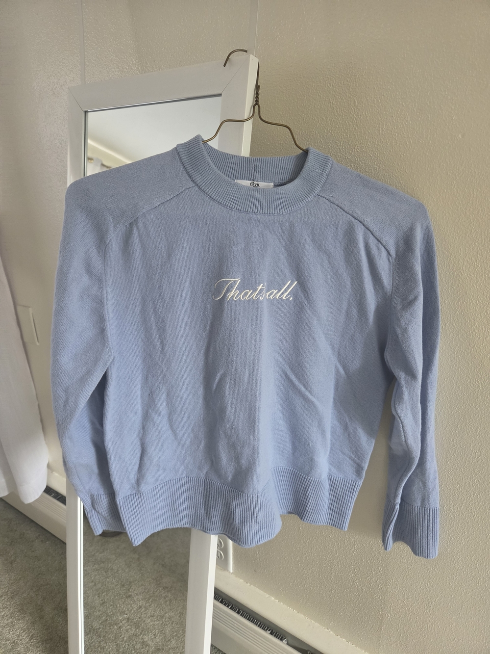 Light Blue Crewneck Pullover Sweater